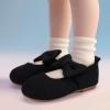 imageBMCiTYBM Toddler Girls Dress Walking Shoes Knitting Mary Jane Flats Ballet PartyBlack