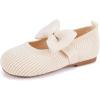 imageBMCiTYBM Toddler Girls Dress Walking Shoes Knitting Mary Jane Flats Ballet PartyCamel
