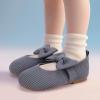 imageBMCiTYBM Toddler Girls Dress Walking Shoes Knitting Mary Jane Flats Ballet PartyGrey