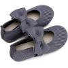 imageBMCiTYBM Toddler Girls Dress Walking Shoes Knitting Mary Jane Flats Ballet PartyGrey