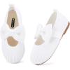 imageBMCiTYBM Toddler Girls Dress Walking Shoes Knitting Mary Jane Flats Ballet PartyWhite