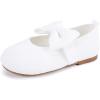 imageBMCiTYBM Toddler Girls Dress Walking Shoes Knitting Mary Jane Flats Ballet PartyWhite