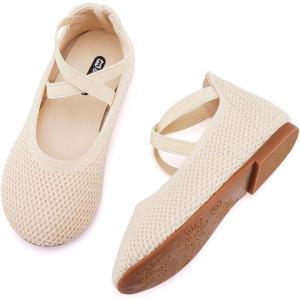 imageBMCiTYBM Toddler Girls Dress Walking Shoes Knitting Mary Jane Flats Ballet Party2camel