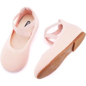 imageBMCiTYBM Toddler Girls Dress Walking Shoes Knitting Mary Jane Flats Ballet Party2pink