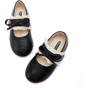 imageBMCiTYBM Toddler Girls Dress Walking Shoes Knitting Mary Jane Flats Ballet Party3black