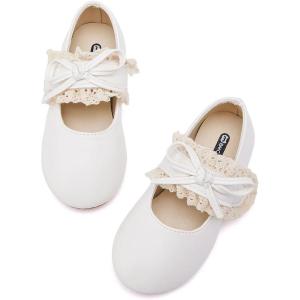 imageBMCiTYBM Toddler Girls Dress Walking Shoes Knitting Mary Jane Flats Ballet Party3white