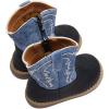 imageBMCiTYBM Baby Cowboy Cowgirl Boots Infant Western Boots Toddler Boys Girls Round Toe Riding Mid Calf Boots All Seasons for 6 9 12 18 24 MonthsA1black Blue
