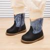 imageBMCiTYBM Baby Cowboy Cowgirl Boots Infant Western Boots Toddler Boys Girls Round Toe Riding Mid Calf Boots All Seasons for 6 9 12 18 24 MonthsA1black Blue