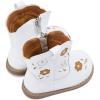 imageBMCiTYBM Baby Cowboy Cowgirl Boots Infant Western Boots Toddler Boys Girls Round Toe Riding Mid Calf Boots All Seasons for 6 9 12 18 24 MonthsB1white