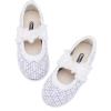 imageBMCiTYBM Toddler Girl Ballet Flats Comfortable Knit Casual Dressy Shoes for Girl Party School ShoesAwhite