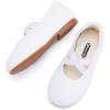 imageBMCiTYBM Toddler Girl Ballet Flats Comfortable Knit Casual Dressy Shoes for Girl Party School ShoesBwhite