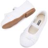 imageBMCiTYBM Toddler Girl Ballet Flats Comfortable Knit Casual Dressy Shoes for Girl Party School ShoesCwhite