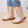 imageBMCiTYBM Toddler Girls Cowboy Cowgirl Boots Little Kids Pointed Toe Western Boots Mid Calf Side Zipper Riding Shoes for All Seasons ToddlerLittle KidCgiltter Pink