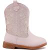imageBMCiTYBM Toddler Girls Cowboy Cowgirl Boots Little Kids Pointed Toe Western Boots Mid Calf Side Zipper Riding Shoes for All Seasons ToddlerLittle KidCgiltter Pink