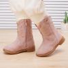 imageBMCiTYBM Toddler Girls Cowboy Cowgirl Boots Little Kids Pointed Toe Western Boots Mid Calf Side Zipper Riding Shoes for All Seasons ToddlerLittle KidEpurple