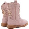 imageBMCiTYBM Toddler Girls Cowboy Cowgirl Boots Little Kids Pointed Toe Western Boots Mid Calf Side Zipper Riding Shoes for All Seasons ToddlerLittle KidEpurple