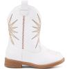 imageBMCiTYBM Toddler Girls Cowboy Cowgirl Boots Little Kids Pointed Toe Western Boots Mid Calf Side Zipper Riding Shoes for All Seasons ToddlerLittle KidEwhite