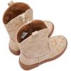 imageBMCiTYBM Toddler Girls Cowboy Cowgirl Boots Little Kids Pointed Toe Western Boots Mid Calf Side Zipper Riding Shoes for All Seasons ToddlerLittle KidFbeige