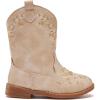 imageBMCiTYBM Toddler Girls Cowboy Cowgirl Boots Little Kids Pointed Toe Western Boots Mid Calf Side Zipper Riding Shoes for All Seasons ToddlerLittle KidFbeige