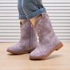imageBMCiTYBM Toddler Girls Cowboy Cowgirl Boots Little Kids Pointed Toe Western Boots Mid Calf Side Zipper Riding Shoes for All Seasons ToddlerLittle KidFpurple