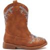 imageBMCiTYBM Toddler Girls Cowboy Cowgirl Boots Little Kids Pointed Toe Western Boots Mid Calf Side Zipper Riding Shoes for All Seasons ToddlerLittle KidFbrown