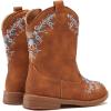 imageBMCiTYBM Toddler Girls Cowboy Cowgirl Boots Little Kids Pointed Toe Western Boots Mid Calf Side Zipper Riding Shoes for All Seasons ToddlerLittle KidFbrown