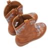 imageBMCiTYBM Toddler Girls Cowboy Cowgirl Boots Little Kids Pointed Toe Western Boots Mid Calf Side Zipper Riding Shoes for All Seasons ToddlerLittle KidFbrown