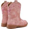 imageBMCiTYBM Toddler Girls Cowboy Cowgirl Boots Little Kids Pointed Toe Western Boots Mid Calf Side Zipper Riding Shoes for All Seasons ToddlerLittle KidFpink