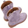 imageBMCiTYBM Toddler Girls Cowboy Cowgirl Boots Little Kids Pointed Toe Western Boots Mid Calf Side Zipper Riding Shoes for All Seasons ToddlerLittle KidFpurple