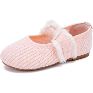 imageBMCiTYBM Toddler Girl Ballet Flats Comfortable Knit Casual Dressy Shoes for Girl Party School ShoesApink