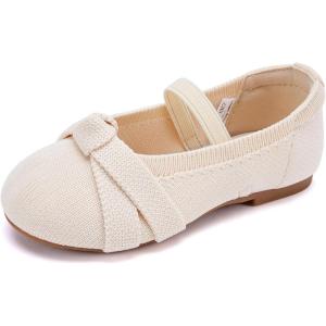imageBMCiTYBM Toddler Girl Ballet Flats Comfortable Knit Casual Dressy Shoes for Girl Party School ShoesCcamel
