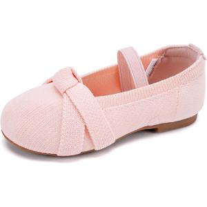 imageBMCiTYBM Toddler Girl Ballet Flats Comfortable Knit Casual Dressy Shoes for Girl Party School ShoesCpink
