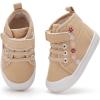 imageBMCiTYBM Toddler Baby Canvas Shoes Boys Girls Walking SneakersFlowercamel