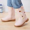 imageBMCiTYBM Toddler Girls Cowgirl Boots Little Kids Mid Calf Western Boots Flower Cowboy Boots Pointed Toe Riding Shoes1pink