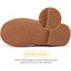imageBMCiTYBM Toddler Girls Cowgirl Boots Little Kids Mid Calf Western Boots Flower Cowboy Boots Pointed Toe Riding Shoes3brown