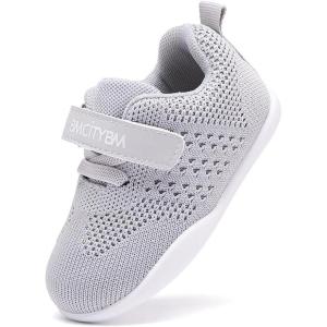 imageBMCiTYBM Baby Walking Sneakers Mesh Barefoot Boys Girls Breathable Shoes2grey