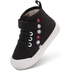 imageBMCiTYBM Toddler Baby Canvas Shoes Boys Girls Walking SneakersFlowerblack