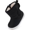imageBMCiTYBM Baby Boy Girl Snow Boots Waterproof Winter Warm Booties Nonslip Lightweight Outdoor Shoes for First Walkers 6 9 12 18 24 MonthsInfantToddlerA2black