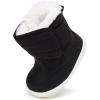 imageBMCiTYBM Baby Boy Girl Snow Boots Waterproof Winter Warm Booties Nonslip Lightweight Outdoor Shoes for First Walkers 6 9 12 18 24 MonthsInfantToddlerA4black