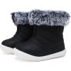 imageBMCiTYBM Baby Boy Girl Snow Boots Waterproof Winter Warm Booties Nonslip Lightweight Outdoor Shoes for First Walkers 6 9 12 18 24 MonthsInfantToddlerA3black