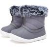imageBMCiTYBM Baby Boy Girl Snow Boots Waterproof Winter Warm Booties Nonslip Lightweight Outdoor Shoes for First Walkers 6 9 12 18 24 MonthsInfantToddlerA3grey