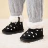 imageBMCiTYBM Baby Snow Boots Infant Boy Girl Winter Boots Nonslip Lightweight Outdoor Warm Shoes for Cold Weather 6 9 12 18 24 MonthsInfantToddlerD1black