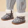 imageBMCiTYBM Baby Snow Boots Infant Boy Girl Winter Boots Nonslip Lightweight Outdoor Warm Shoes for Cold Weather 6 9 12 18 24 MonthsInfantToddlerD1grey