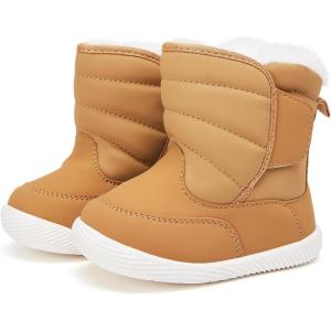 imageBMCiTYBM Baby Boy Girl Snow Boots Waterproof Winter Warm Booties Nonslip Lightweight Outdoor Shoes for First Walkers 6 9 12 18 24 MonthsInfantToddlerA4camel