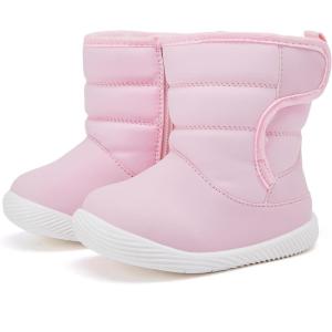 imageBMCiTYBM Baby Boy Girl Snow Boots Waterproof Winter Warm Booties Nonslip Lightweight Outdoor Shoes for First Walkers 6 9 12 18 24 MonthsInfantToddlerA2pink