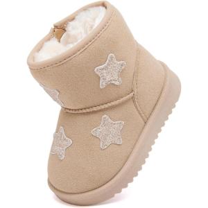 imageBMCiTYBM Baby Snow Boots Infant Boy Girl Winter Boots Nonslip Lightweight Outdoor Warm Shoes for Cold Weather 6 9 12 18 24 MonthsInfantToddlerC1beige