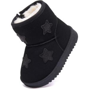imageBMCiTYBM Baby Snow Boots Infant Boy Girl Winter Boots Nonslip Lightweight Outdoor Warm Shoes for Cold Weather 6 9 12 18 24 MonthsInfantToddlerC1black