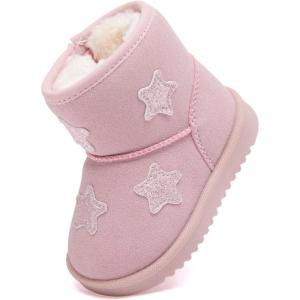imageBMCiTYBM Baby Snow Boots Infant Boy Girl Winter Boots Nonslip Lightweight Outdoor Warm Shoes for Cold Weather 6 9 12 18 24 MonthsInfantToddlerC1pink