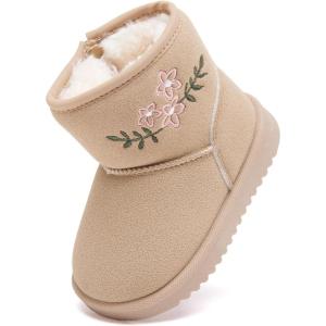 imageBMCiTYBM Baby Snow Boots Infant Boy Girl Winter Boots Nonslip Lightweight Outdoor Warm Shoes for Cold Weather 6 9 12 18 24 MonthsInfantToddlerC2beige