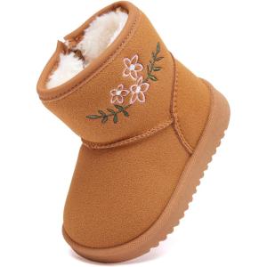 imageBMCiTYBM Baby Snow Boots Infant Boy Girl Winter Boots Nonslip Lightweight Outdoor Warm Shoes for Cold Weather 6 9 12 18 24 MonthsInfantToddlerC2brown